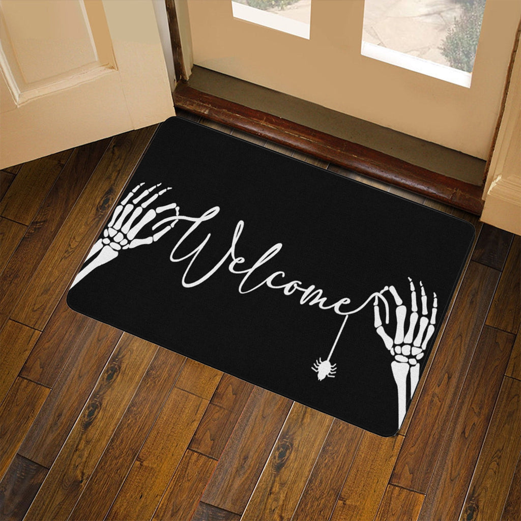 YIMWNYI Halloween-Themed Door Mat, Spooky Entryway Rug, Non-Slip Wiper, Decorative Pumpkin Mat, Perfect for Trick-or-Treaters, Versatile Indoor Outdoor Decor