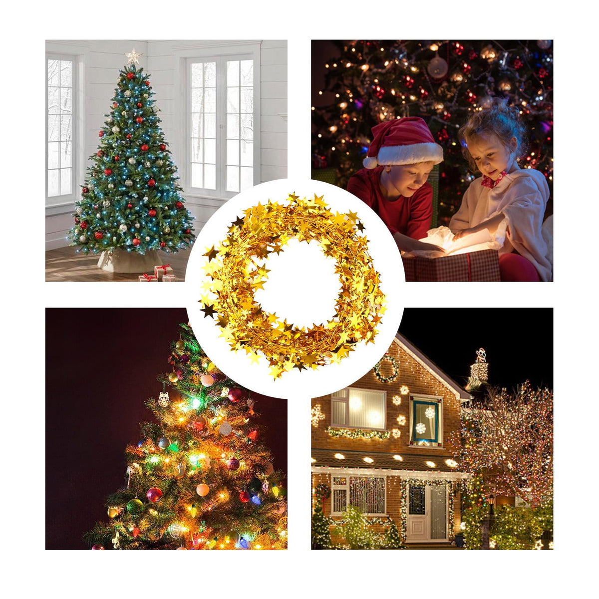 Stijggn String Lights Indoor Christmas Party Decorations Christmas Snowman String Lights - LEDs Waterproof Light Up String Lights Yard Lawn, Wreath, Wedding Gift