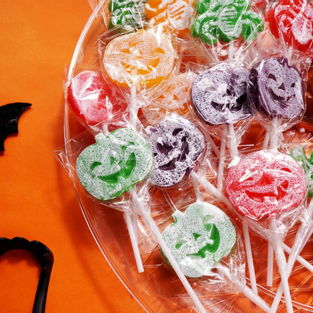 Pumpkin Tattoo Lollipops, Halloween Candy, 24 Count, 10.16 Ounce Box