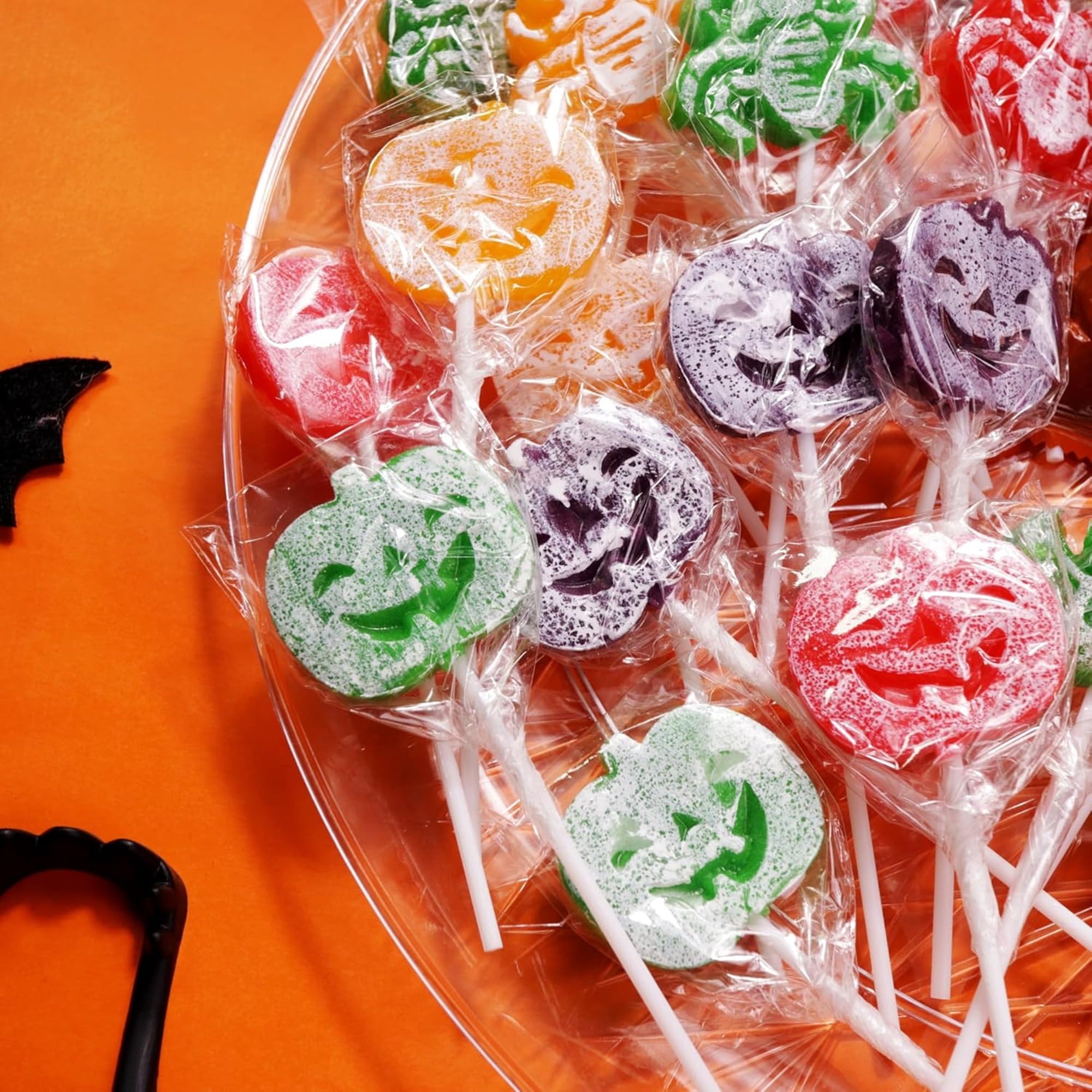 Pumpkin Tattoo Lollipops, Halloween Candy, 24 Count, 10.16 Ounce Box