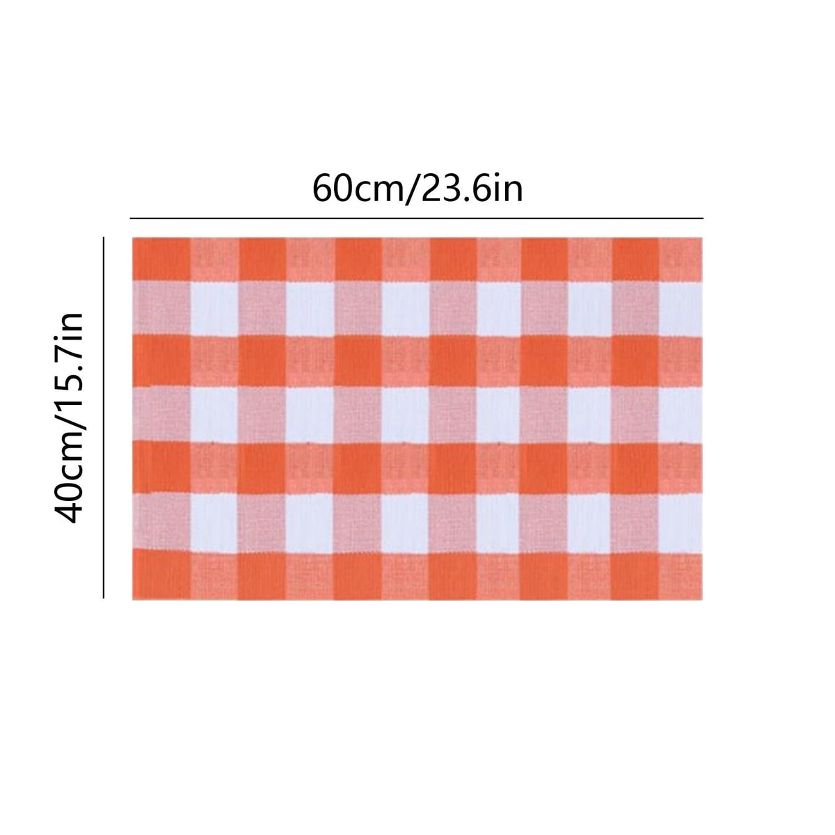 Fnochy Halloween Door Mat Outdoor 23.6"x35.4", Fall Decor Buffalo Plaid Outdoor Rug, Farmhouse Checkered Layered Welcome Door Mat for Entryway, Halloween Front Porch Decor, Orange and White
