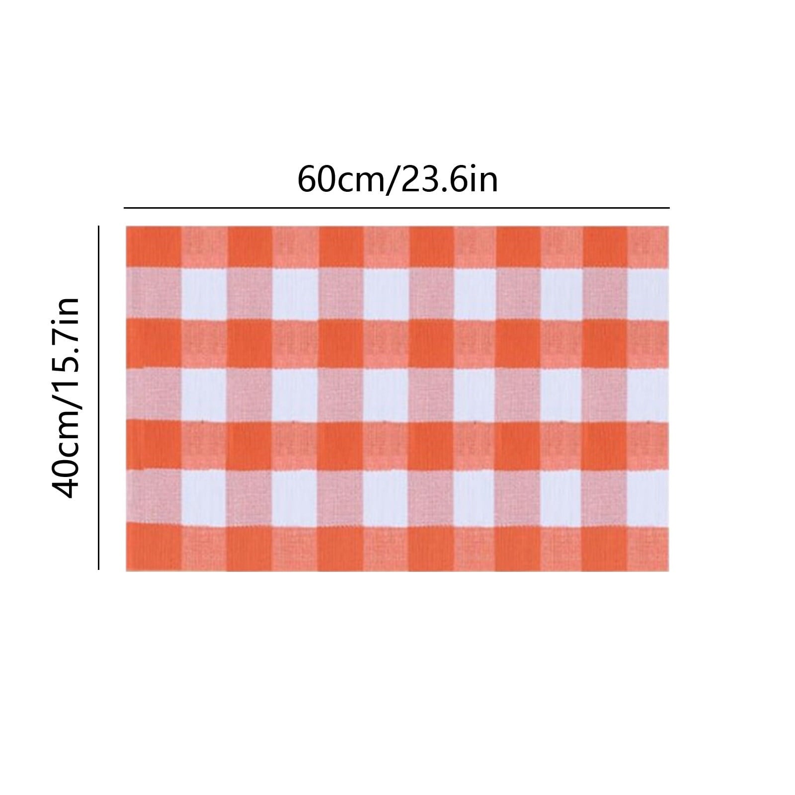 Zhourta Halloween Fall Plaid Outdoor Rug Orange Plaid Outdoor Rug Cotton Hand Woven Check Rug Layered Doormats for Front Door Front Porch Farmhouses Entryway Patio 15.7x23.6 Inch