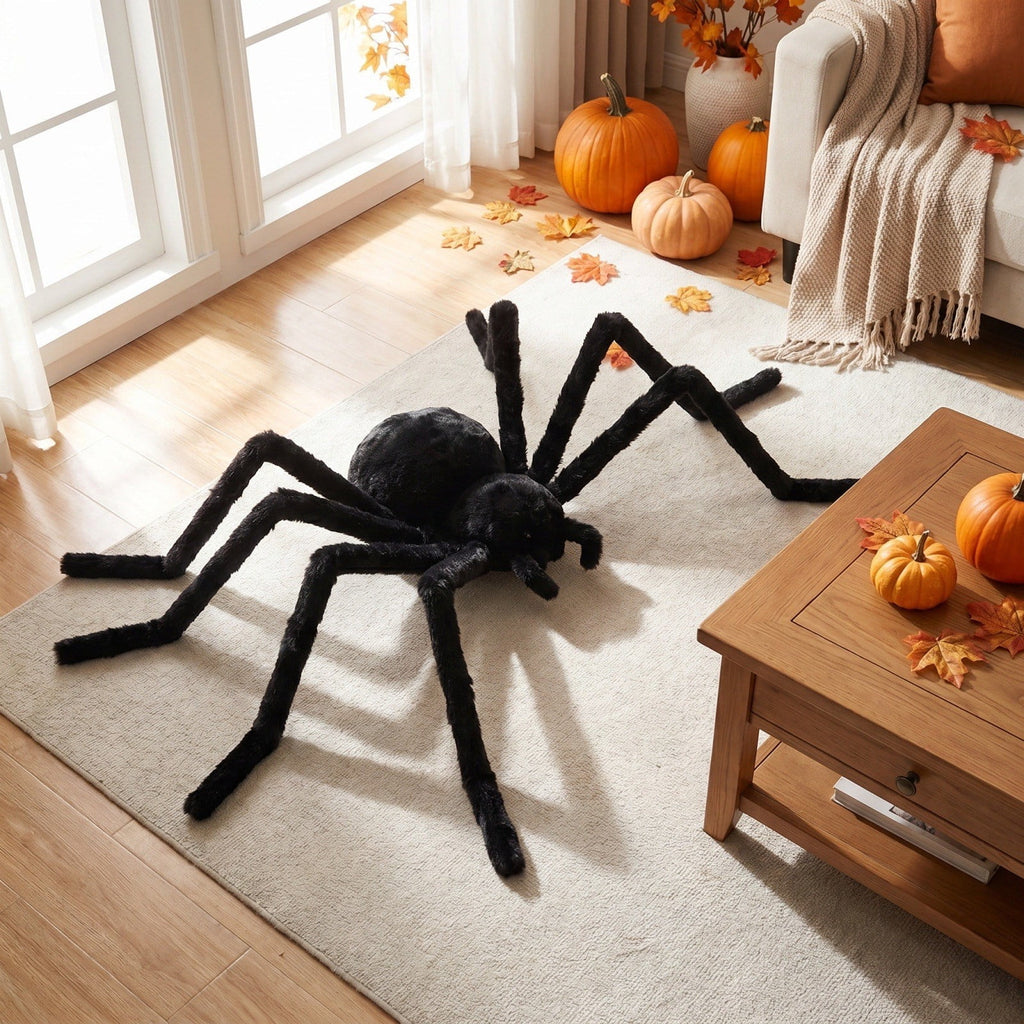 Diceymbol Halloween Animated Crawling Spider Sound Activated Light Up Floor Prop with Creepy Sounds for Party Bar Display 9 Inch