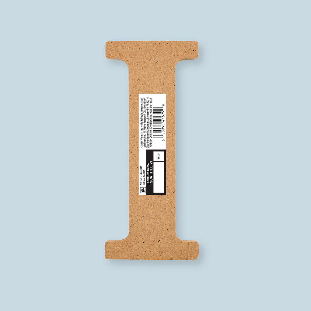 Plaid Unfinished Wood MDF 5" Letter for DIY Arts and Crafts, A