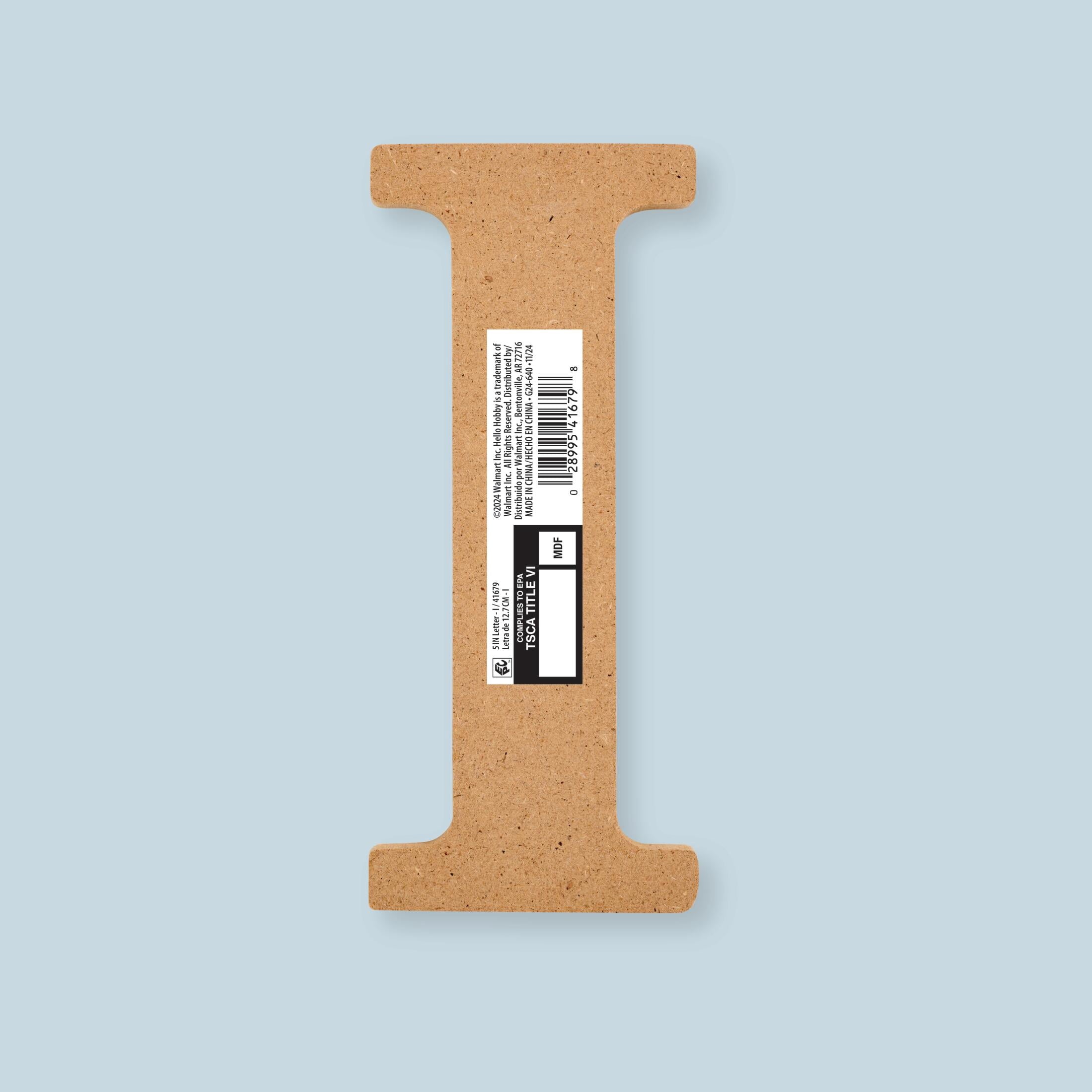 Plaid Unfinished Wood MDF 5" Letter for DIY Arts and Crafts, A
