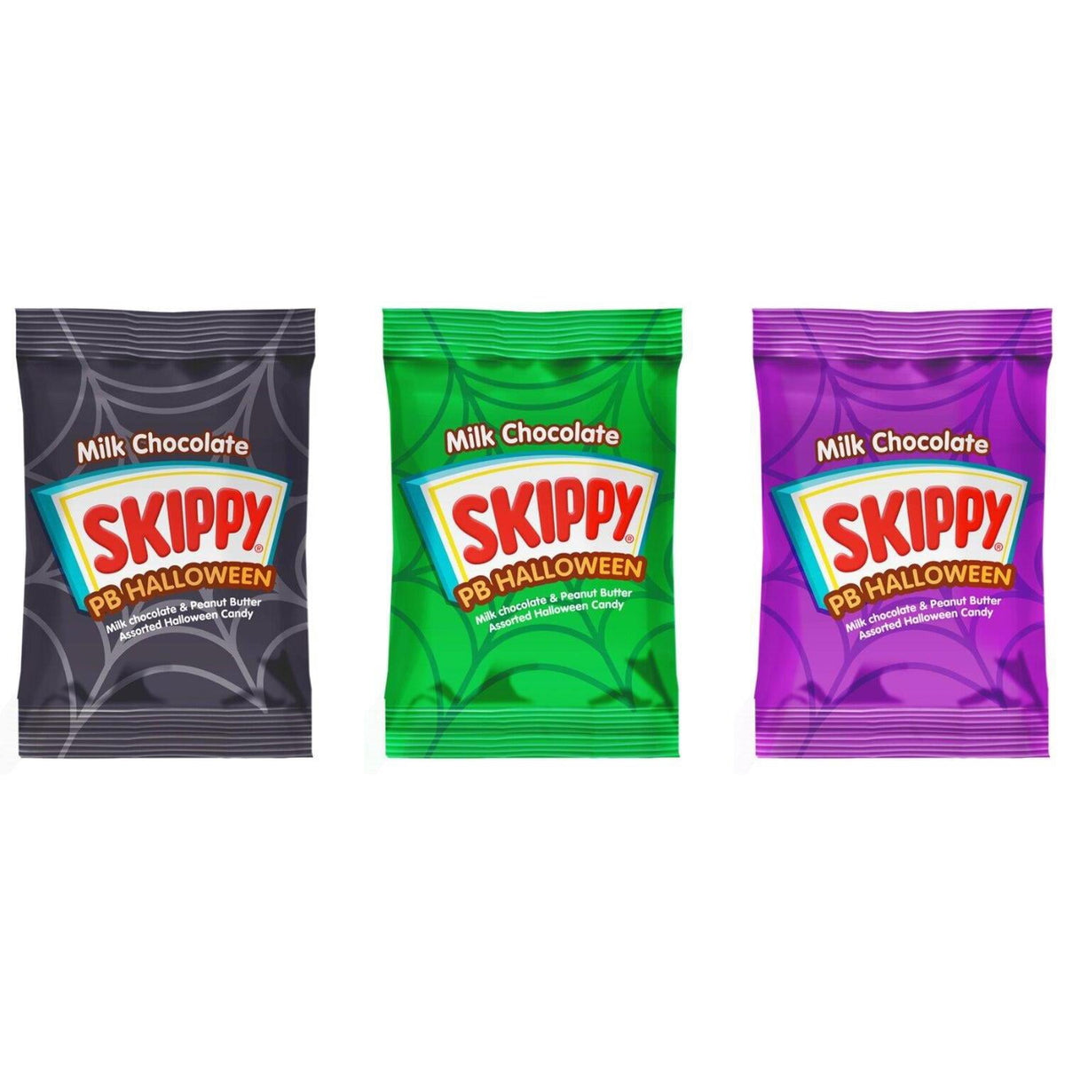 SKIPPY Milk Chocolate Peanut Butter Halloween Shapes Candy, Individually Wrapped