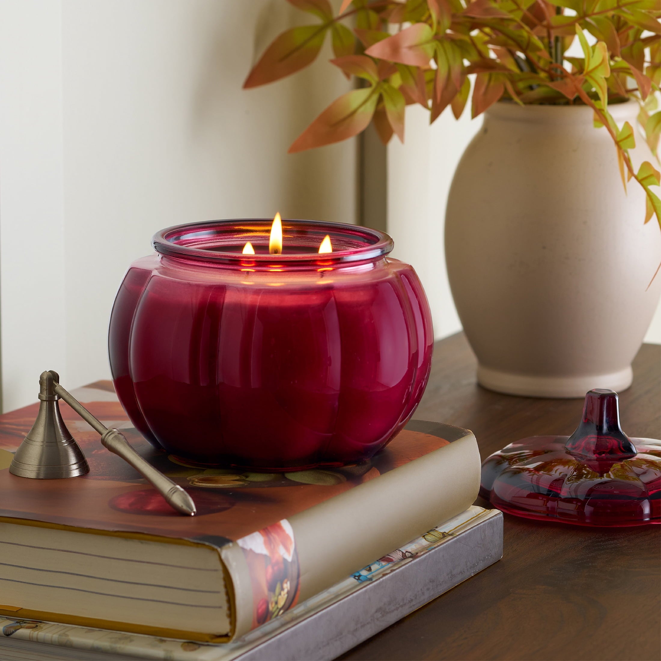 Better Homes & Gardens 3-Wick 30 oz Glass Jar Candle, Farm Apple Pumpkin