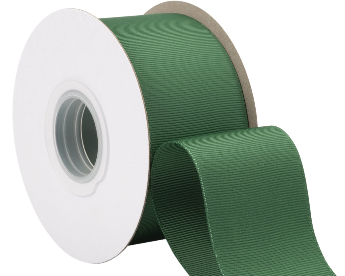 Ribbonitlux Grosgrain Ribbon 2 Inch x 25 Yards – Premium Polyester Craft Ribbon for Hair Bows, Gift Wrapping, Weddings & DIY – Solid Forest Green(#587) – 1 Roll