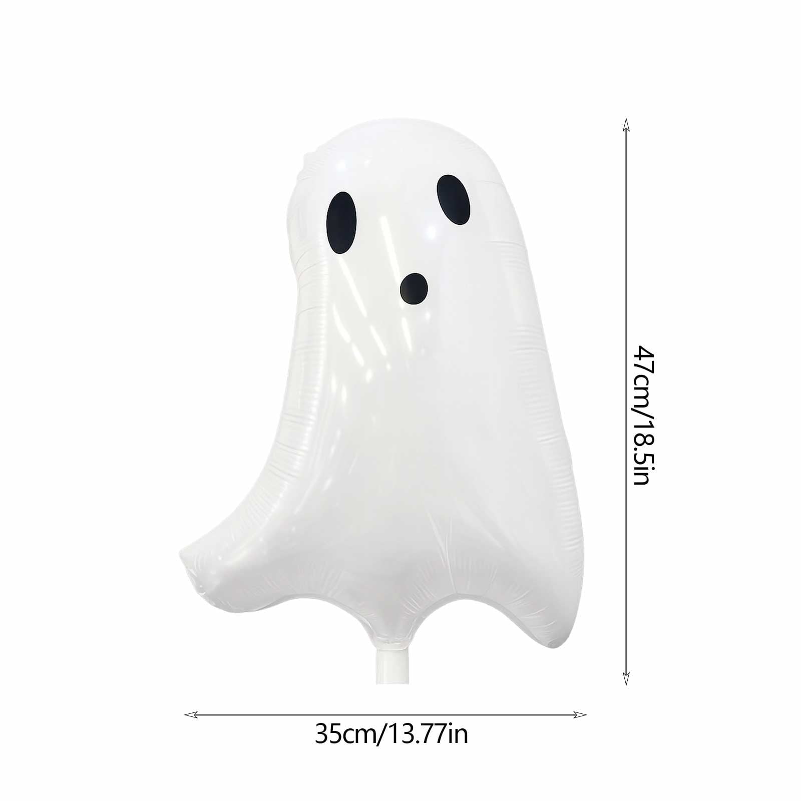 Halloween Ghost Shaped Balloons 50 Pcs White Plastic Ghost Balloon Set For Outdoor Yard Hauntedy House Party Decor