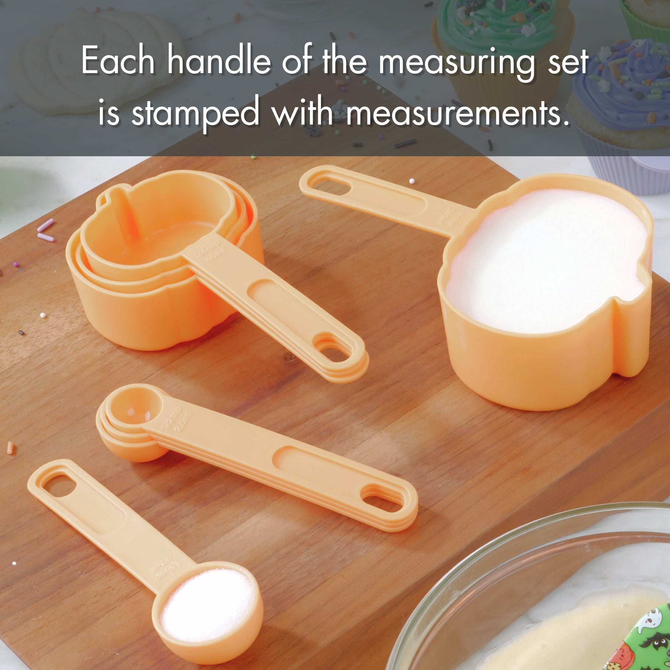 Way To Celebrate 10-Piece Baking Set, Orange, Green