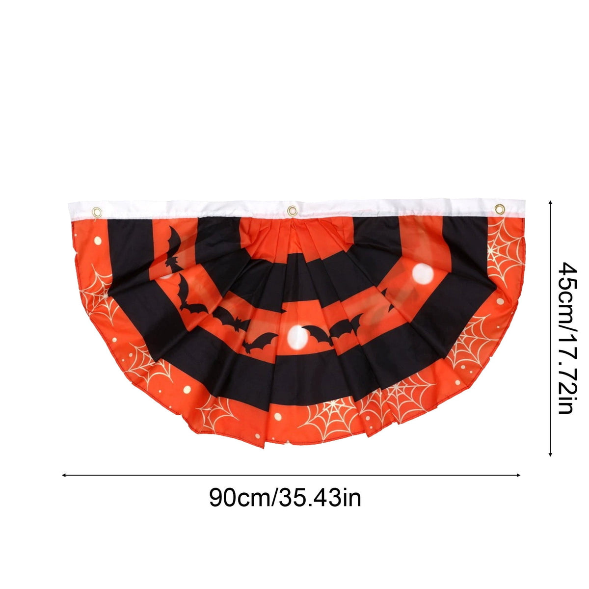 Elainilye Halloween Fan Flag Banner Outdoor Yard Fence Wall Hanging Decor for Indoor and Courtyard Party Supplies
