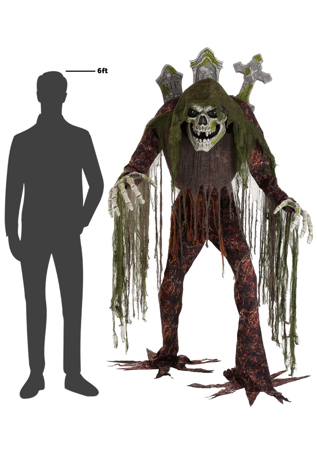 Tony Tombstone the Graveyard Caretaker Animated Decoration