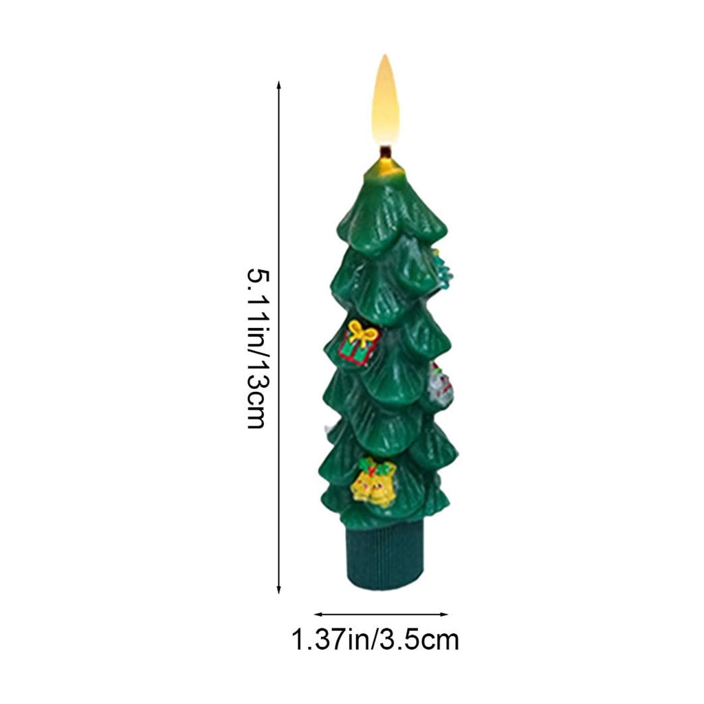 SCNOR Flameless LED Christmas Candle, 9 Inch Acrylic Decorative Night Light, Multi-Color Energy-Efficient Electronic Candle for Holiday Home Decor & Gift