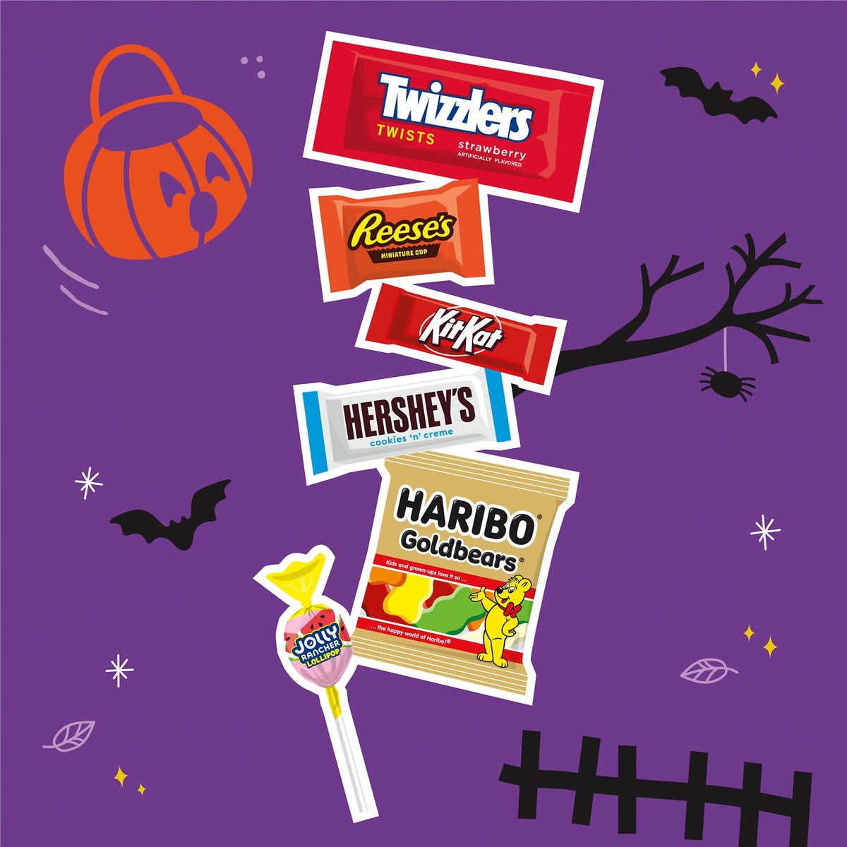 Hershey Assorted, Halloween Candy Bulk Bag, 55.33 oz (180 Pieces)