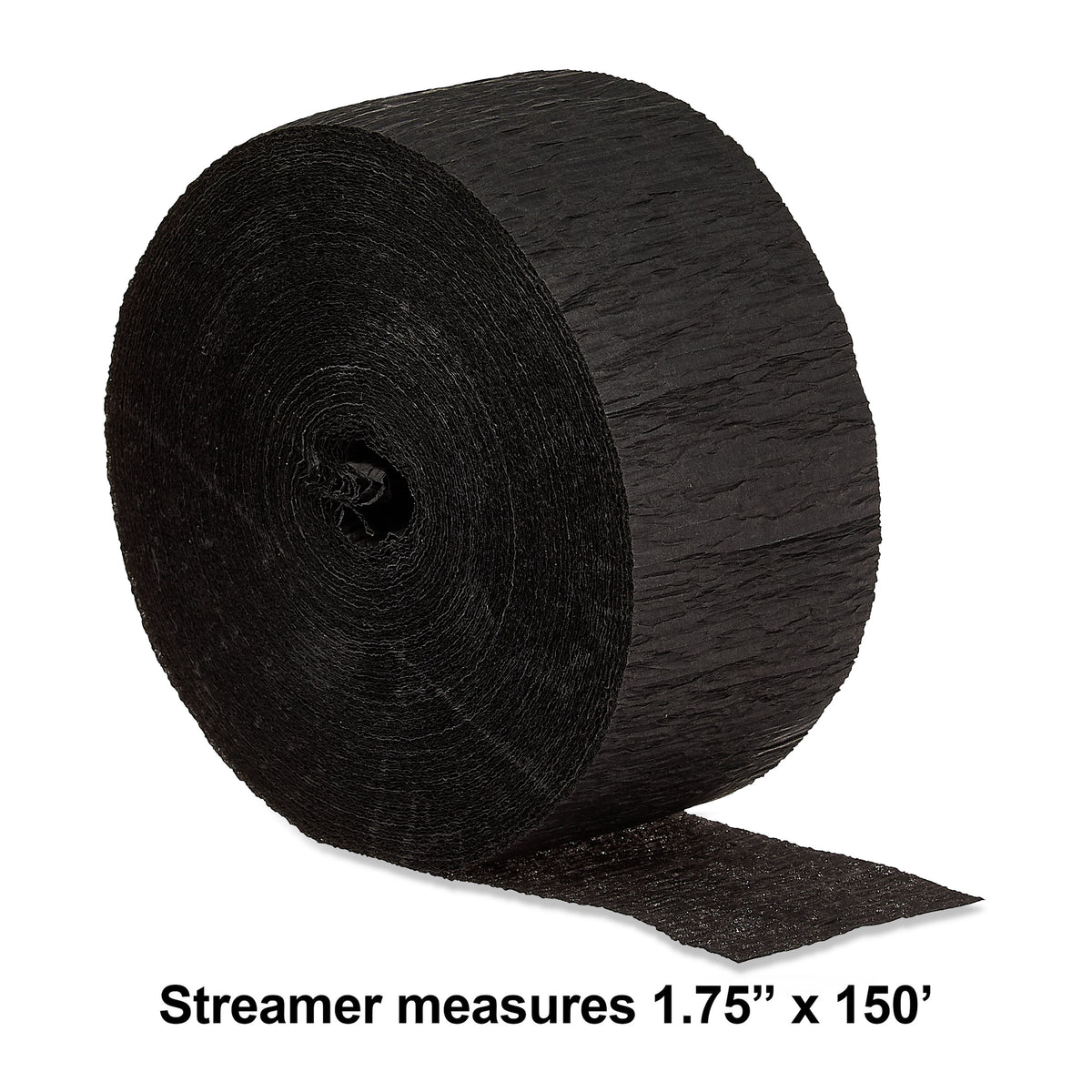Black Paper Party Streamer, 150', by Way To Celebrate