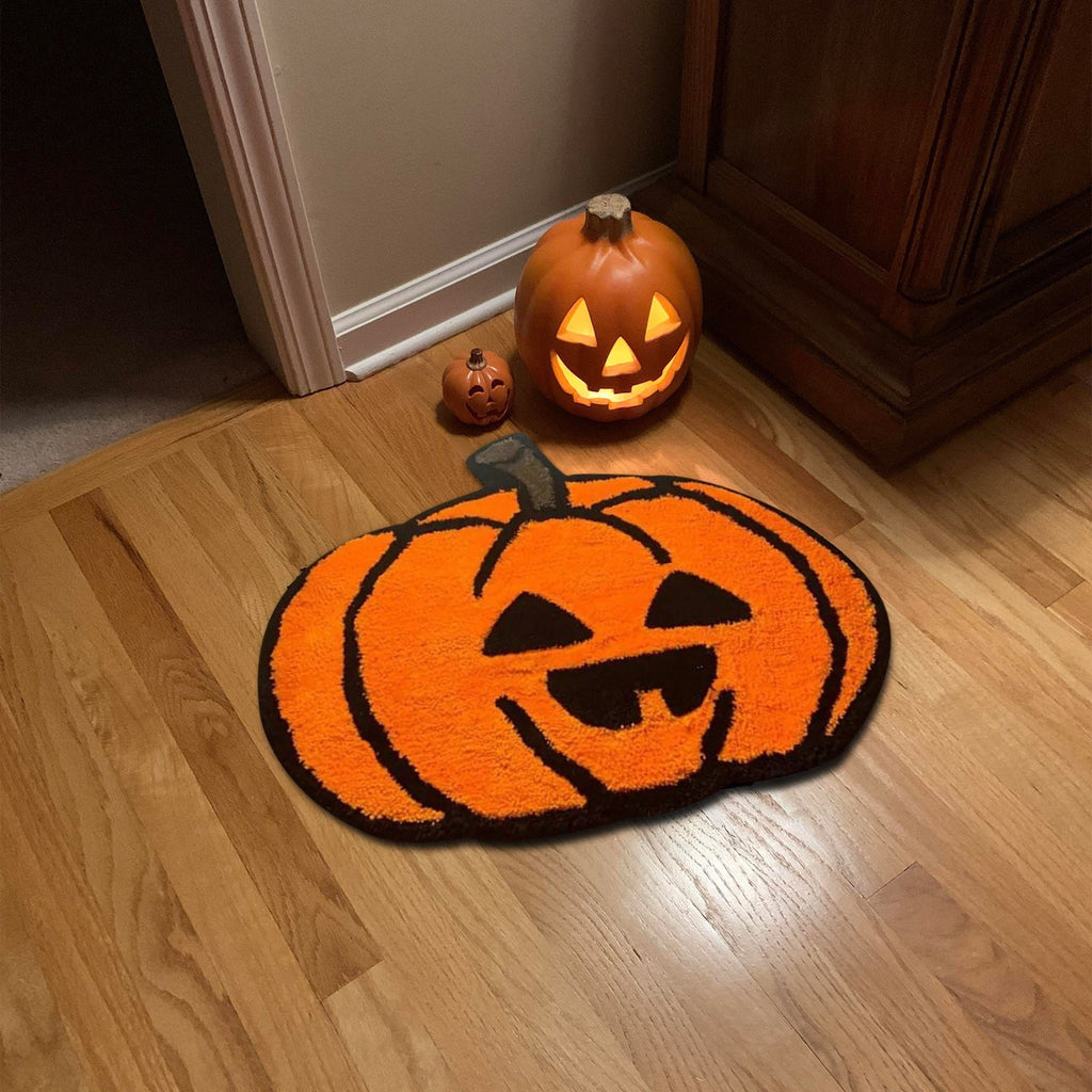 Xuniizn Halloween Mat, 16X24" Velvet Halloween Door Mat for Outside Entrance, Spooky Halloween Rug for Outdoor & Indoor, Non Slip Washable Halloween Doormat, Halloween Bathroom Decor