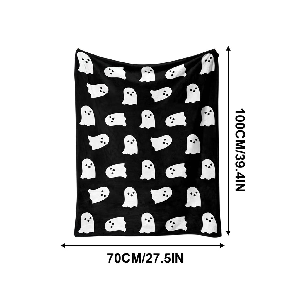 FastXmas Halloween Throw Blanket, 30"x40" Flannel Fleece Pumpkins Maple Checkered Plush Blanket, Soft Lightweight Skin-Friendly Fall Harvest Decorative Throw Blanket for Couch Sofa Bed Outdoor