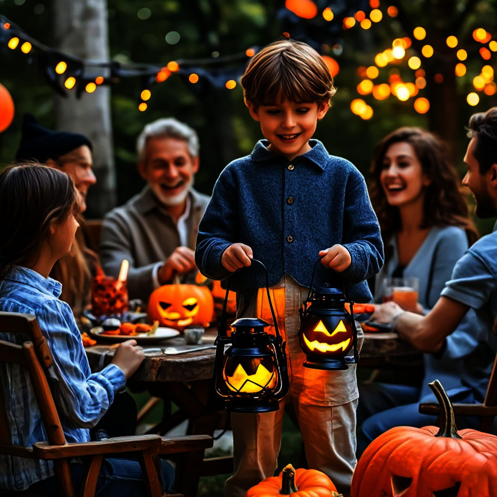 Halloween LED Pumpkin Lights - Remote & Timer 2-Pack, Battery-Operated Orange Jack-O-Lanterns for Spooky Decor, Flameless Candles for Halloween Decorations