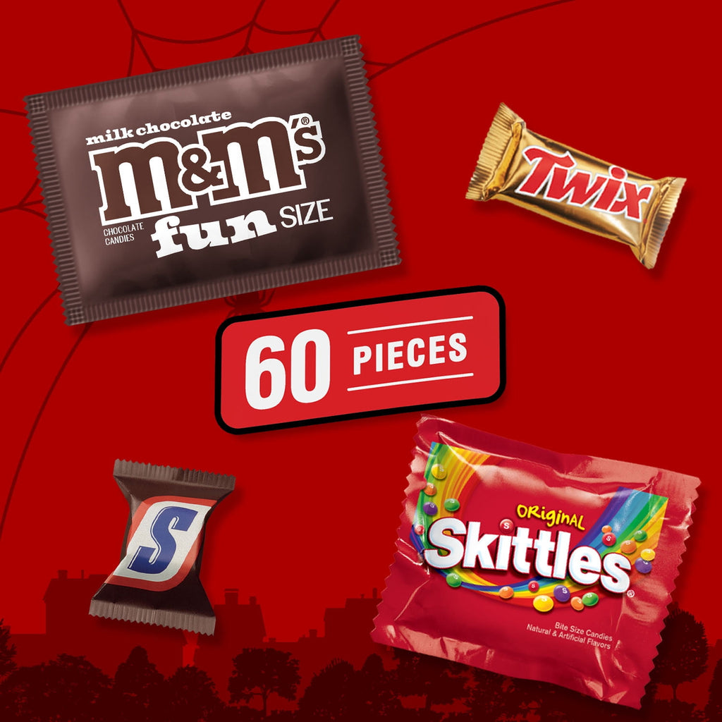 M&M's, Snickers, Skittles & Twix Halloween Candy Variety Pack - 60 Ct Bulk Bag
