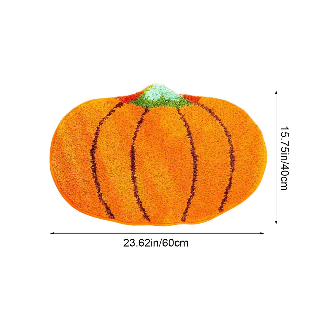 YIMWNYI Halloween Pumpkin Rugs, Decorative Floor Mat, Doormat for Living Room, Kitchen, Thanksgiving Day, Soft Bathroom Mat, Fall Themed Home Decor, Easy to Clean Rug