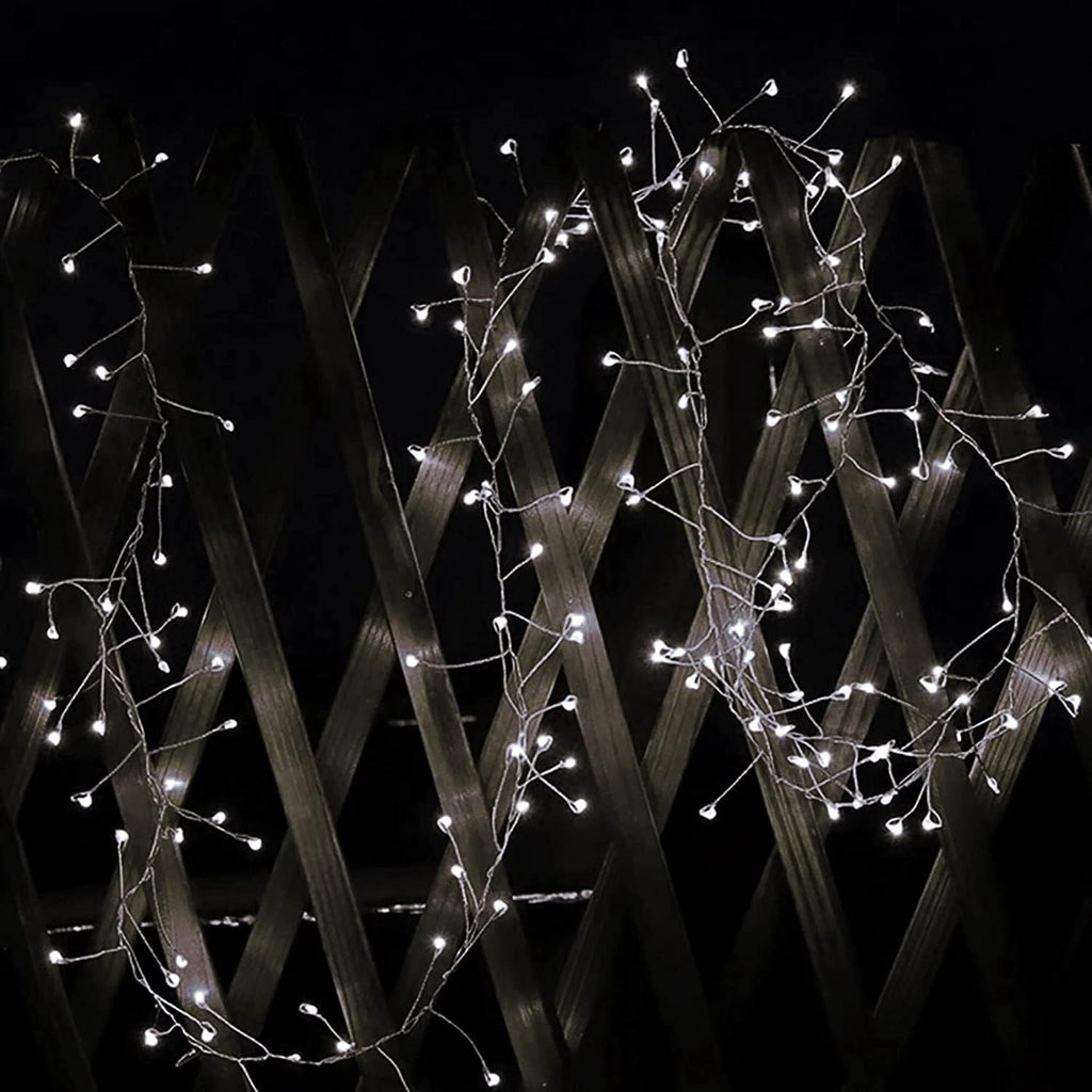 Mini Firecrackers String Light 19.68Ft 200 LED USB Operated 8 Modes Cluster Chain Fairy String Lights with Remote Control Firefly Lights for Xmas Party Home Garden Decoration