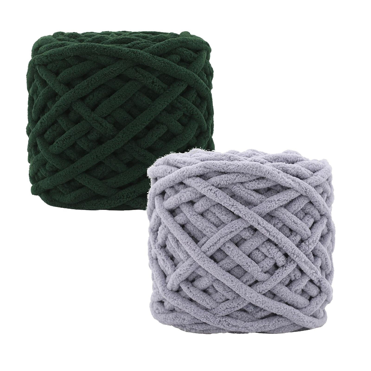 1 Pc Blanket Yarn Chunky Knit Chenille Yarn Soft Velvet Yarn Crochet Knitting Blanket Yarn DIY Craft for Knit Sweaters, Blankets, Shoes, Scarves, Clothes, Dark Green