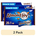 (2 pack) Almond Joy Coconut and Almond Chocolate Snack Size, Halloween Candy Jumbo Bag, 20.1 oz