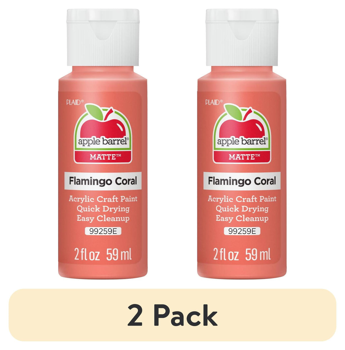 Apple Barrel Acrylic Craft Paint, Matte Finish, Snow White, 2 fl oz
