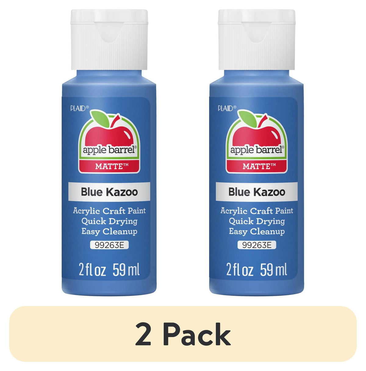 Apple Barrel Acrylic Craft Paint, Matte Finish, Snow White, 2 fl oz