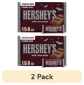 (2 pack) Hershey's Milk Chocolate Snack Size, Halloween Candy Jumbo Bag, 19.8 oz