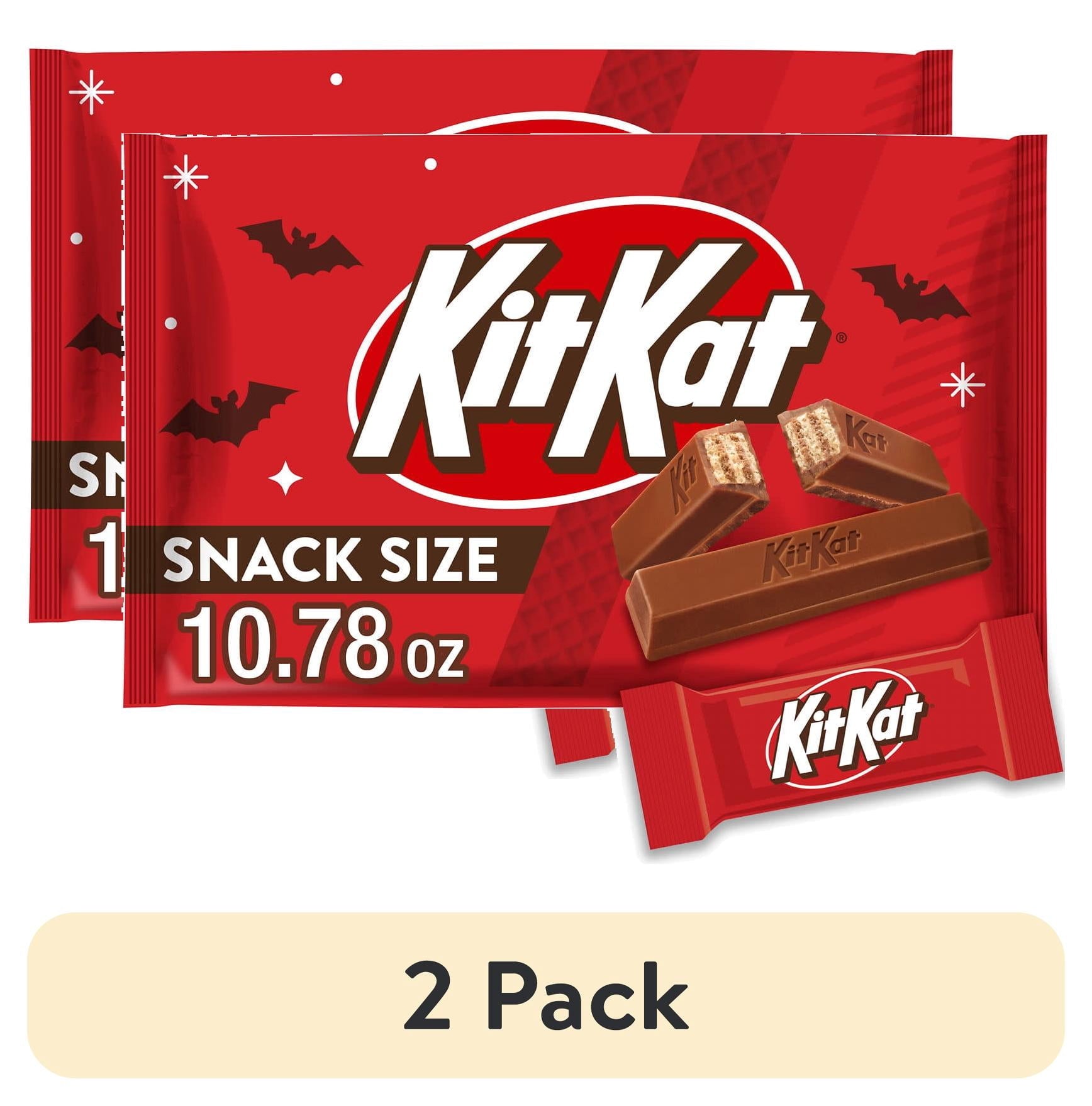 (2 pack) Kit Kat Milk Chocolate Wafer Snack Size, Halloween Candy Bag, 10.78 oz