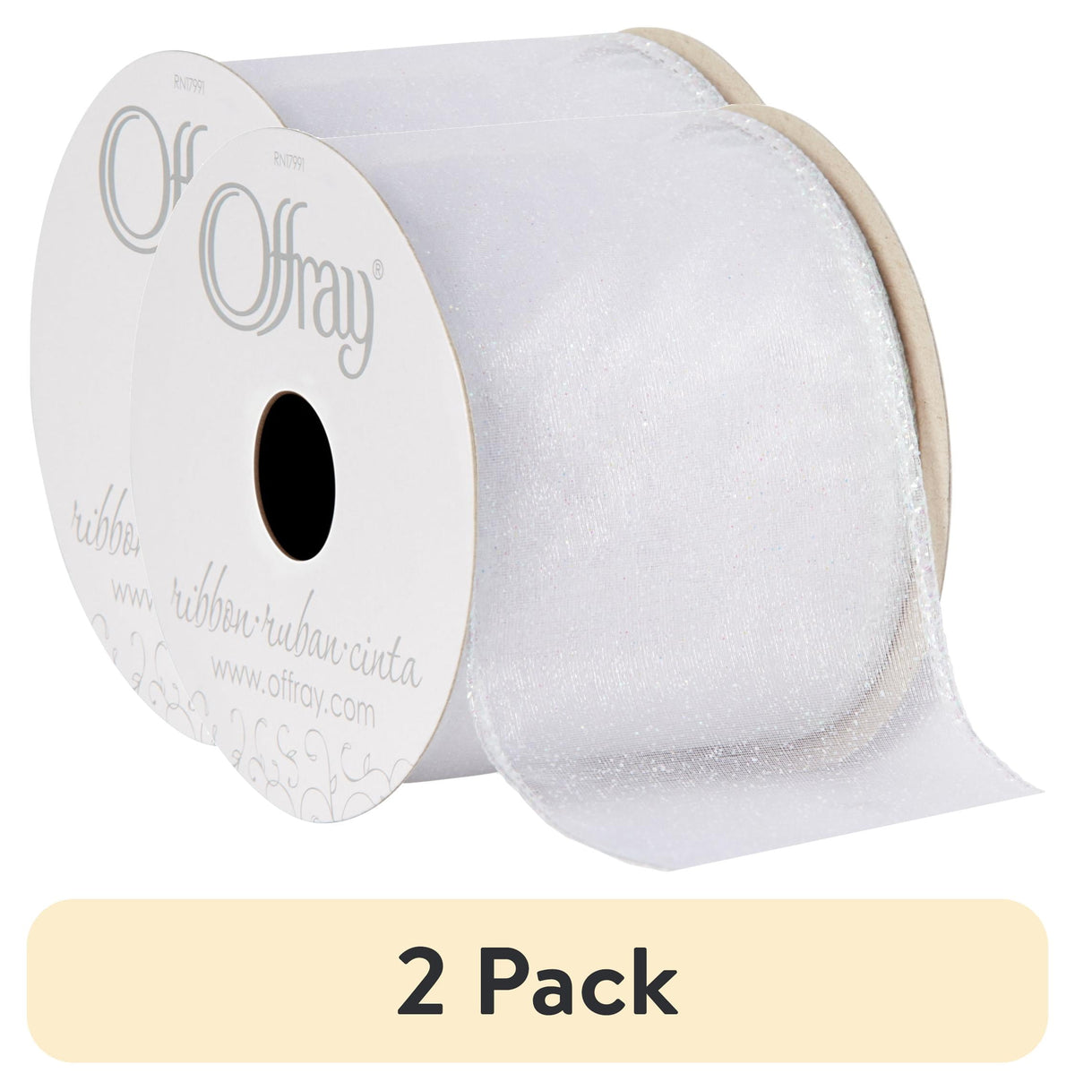 Offray 2.5" Wired Aqua Quest Ribbon, 1 Each