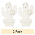 (2 pack) Plaid Surfaces Layered Wood Shape, Cactus