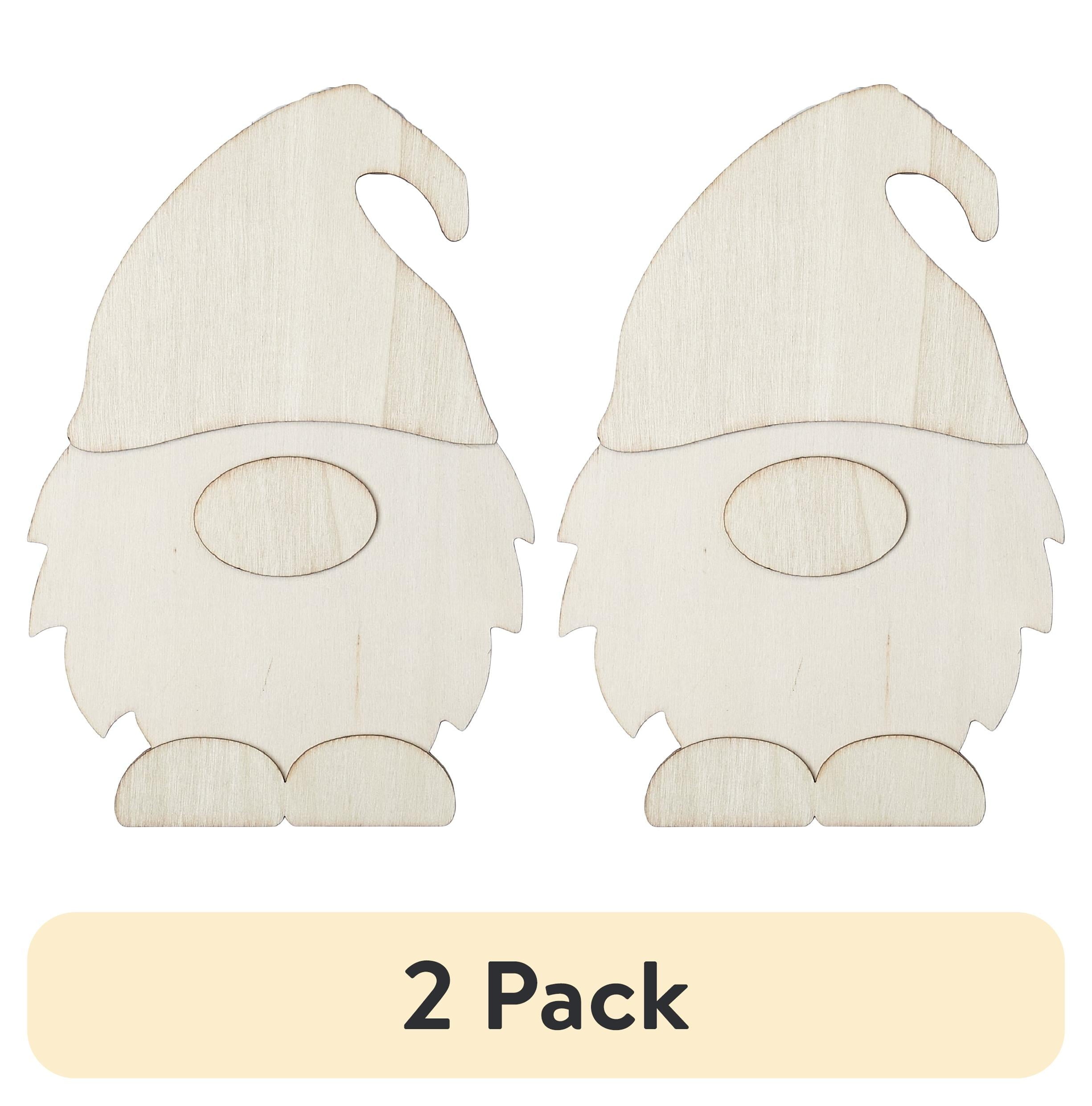(2 pack) Plaid Surfaces Layered Wood Shape, Gnome