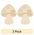 (2 pack) Plaid Unpainted Wood Surfaces, Mushroom, 7"