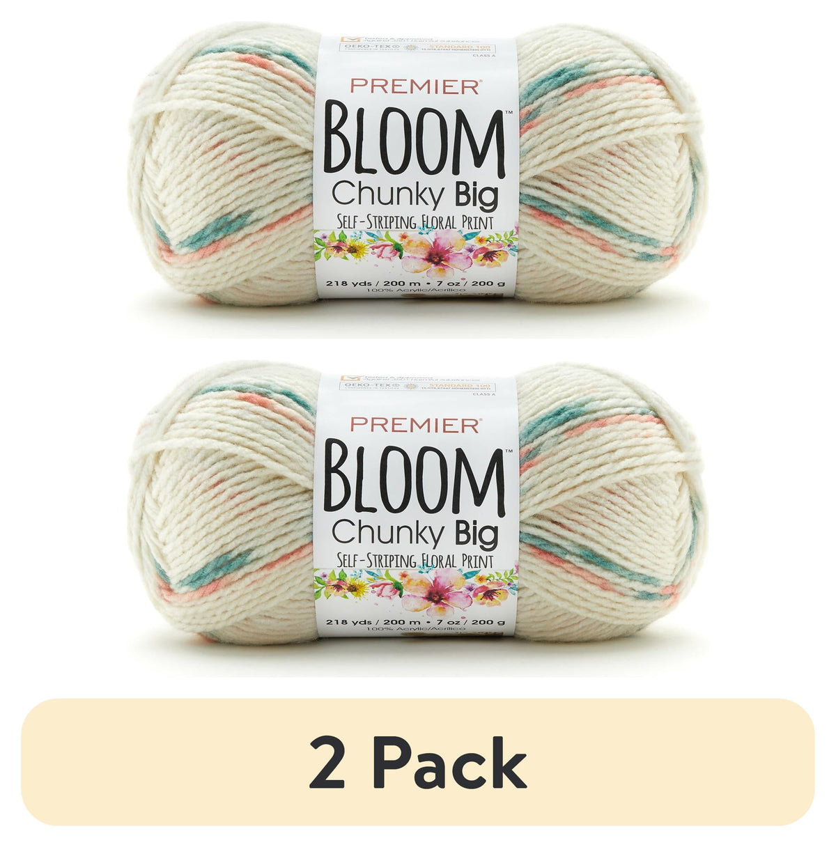 Premier Yarns - Bloom Chunky Big Yarn - Snapdragon - 7oz 218yds - 5 Bulky Weight - Acrylic