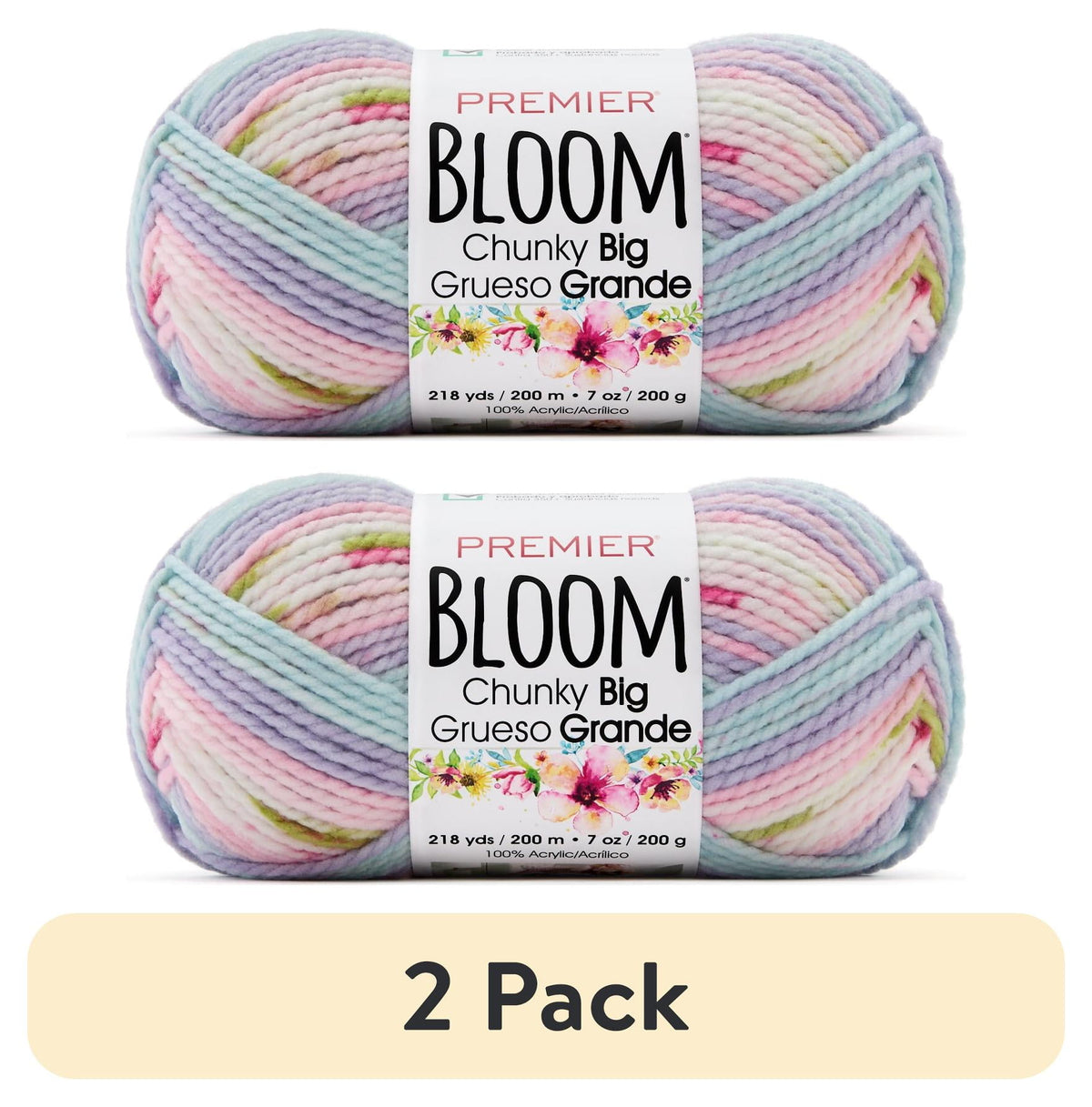Premier Yarns - Bloom Chunky Big Yarn - Snapdragon - 7oz 218yds - 5 Bulky Weight - Acrylic