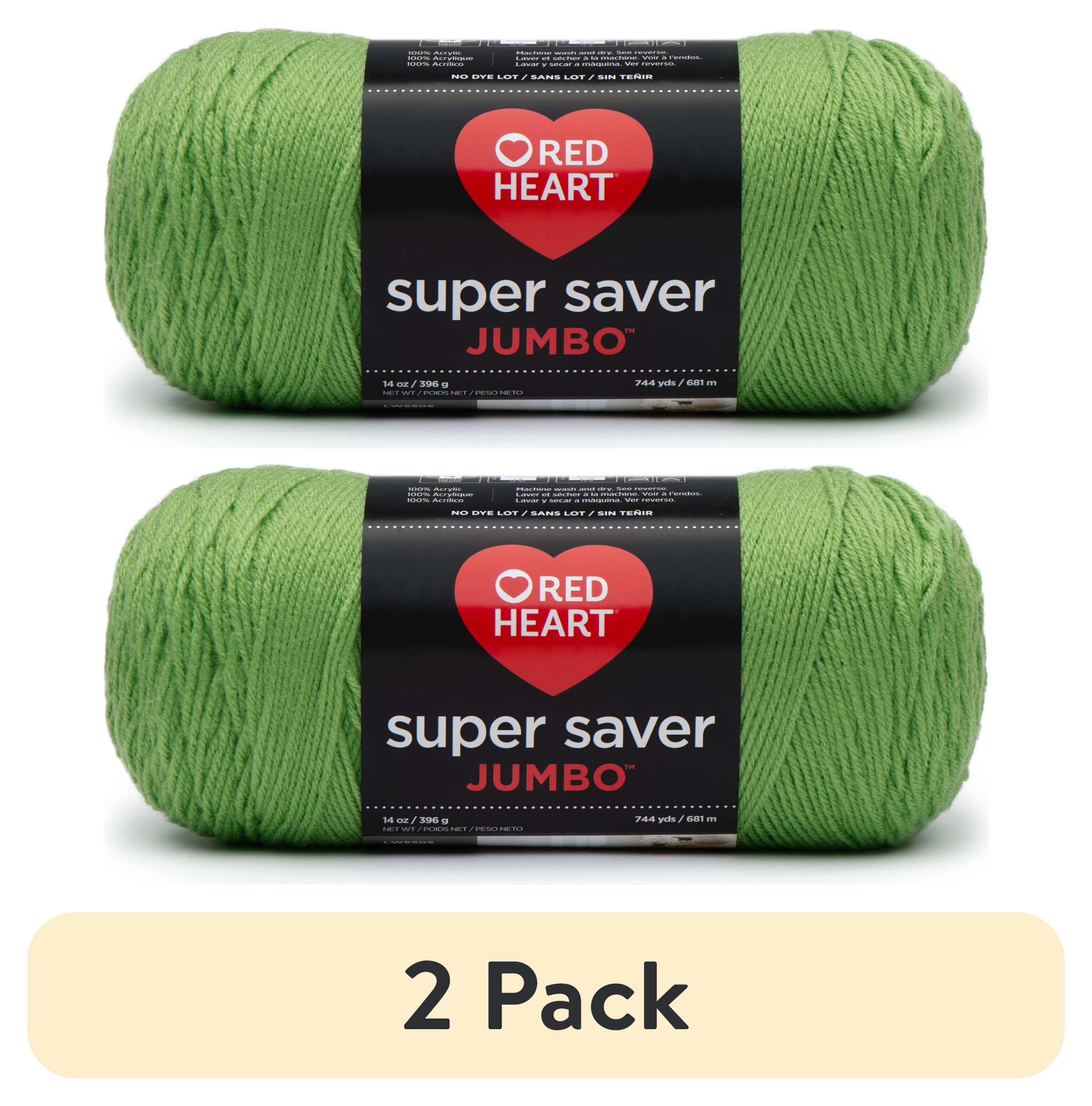 Red Heart® Super Saver® Jumbo #4 Medium Acrylic Yarn, White 14oz/396g, 744 Yards