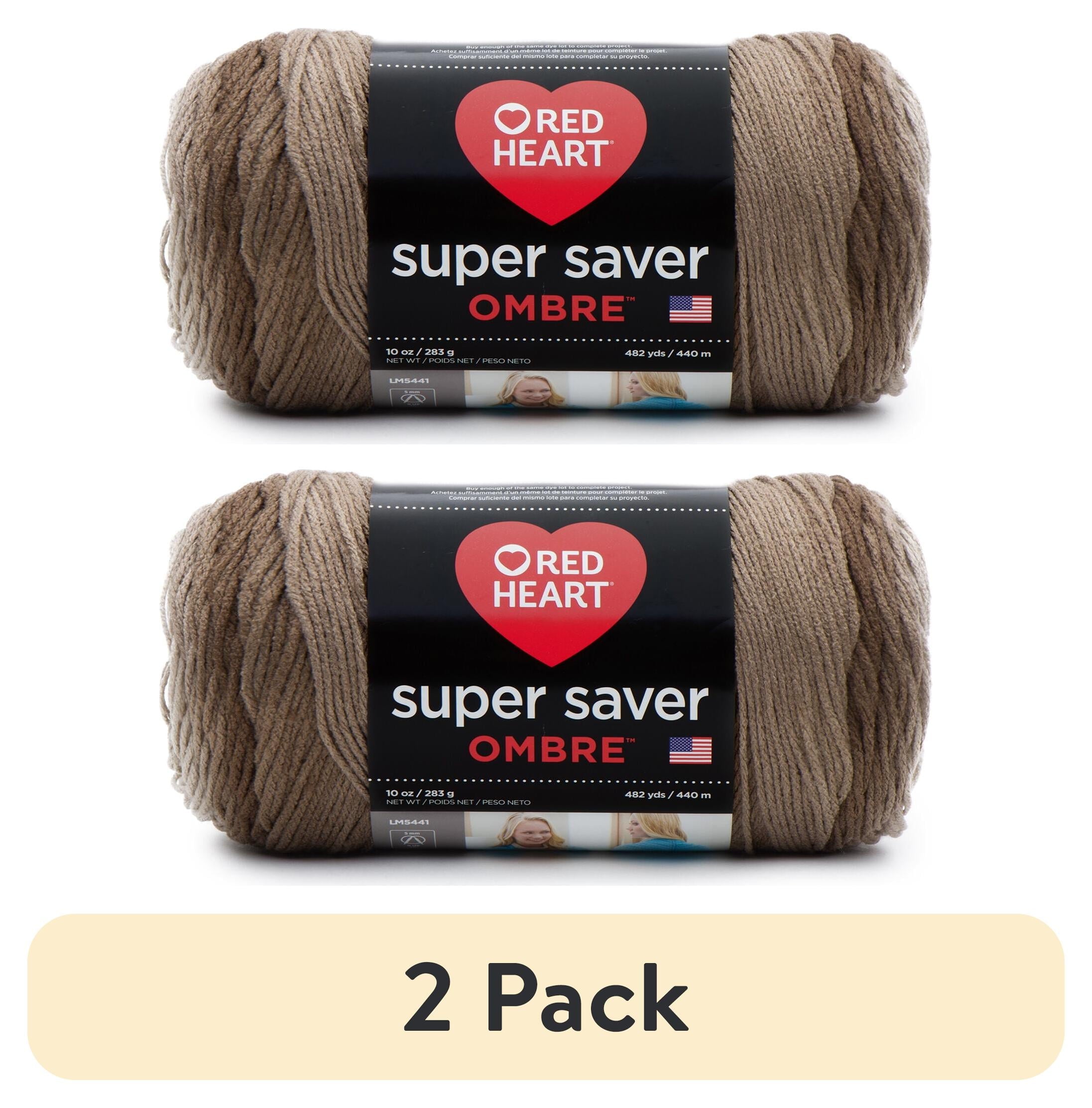 Red Heart Super Saver Ombre Yarn in Cocoa Color
