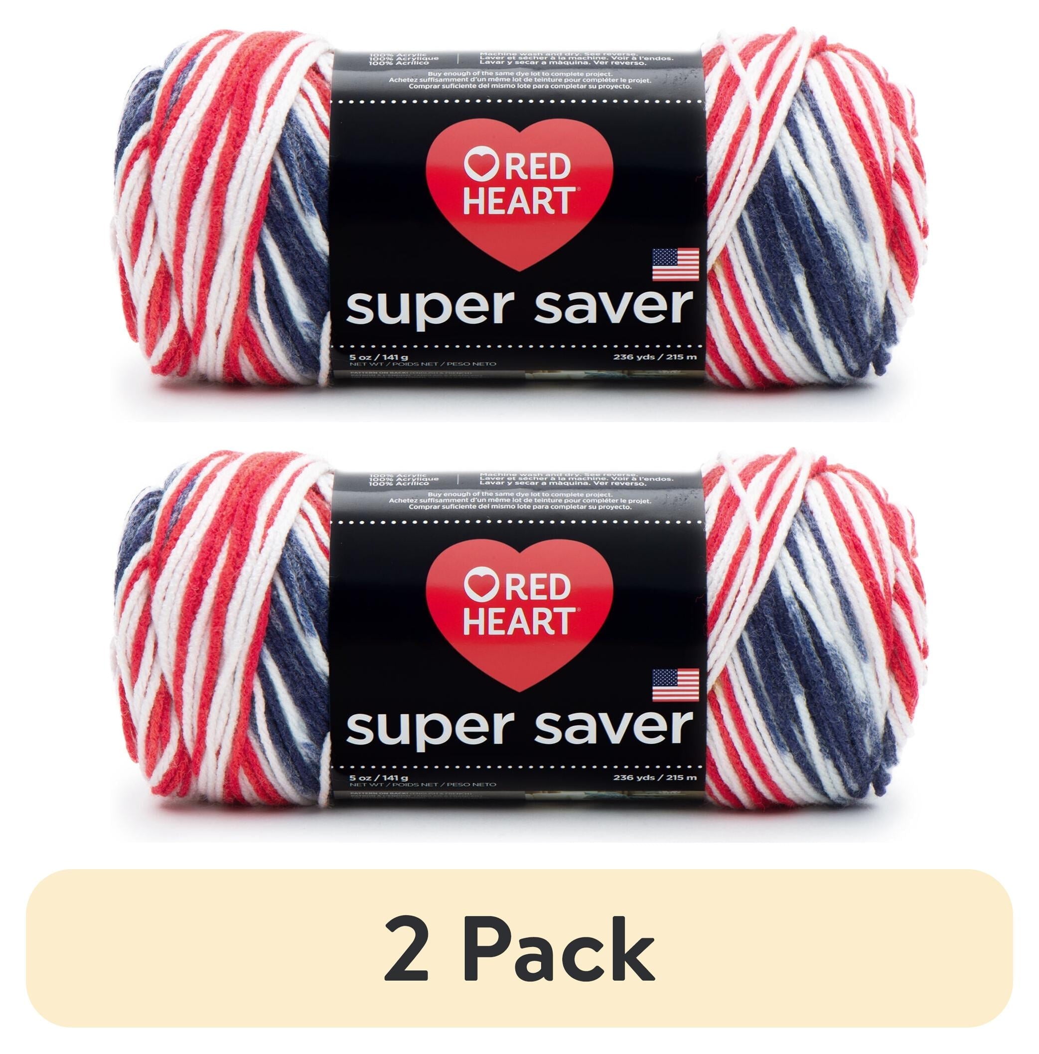 Red Heart® Super Saver® 4 Medium Acrylic Yarn, Bonbon Print 5oz/142g, 236 Yards