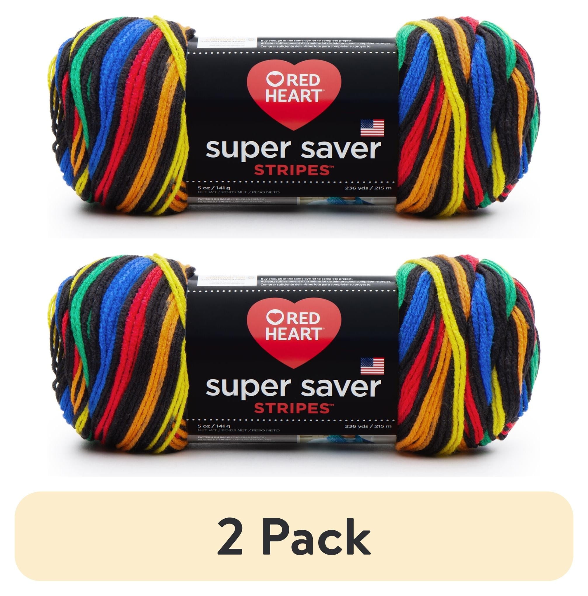 Red Heart® Super Saver® 4 Medium Acrylic Yarn, Bonbon Print 5oz/142g, 236 Yards
