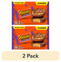 (2 pack) REESE'S Milk Chocolate Snack Size Peanut Butter Pumpkins, Halloween Candy Jumbo Bag, 16.2 oz