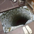 2026 New 3D Hole Rug, Rugs That Look like a Hole, Trap Optical Illusion Bottomless Non-slip Doormat for Door Entrance, Bathroom, Stairs, Playroom, Living Room, Or Area Decoration