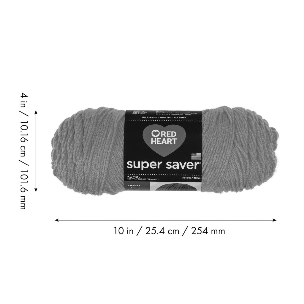 Red Heart Super Saver 4 Medium Acrylic Yarn Black 7oz 198g 364 Yards