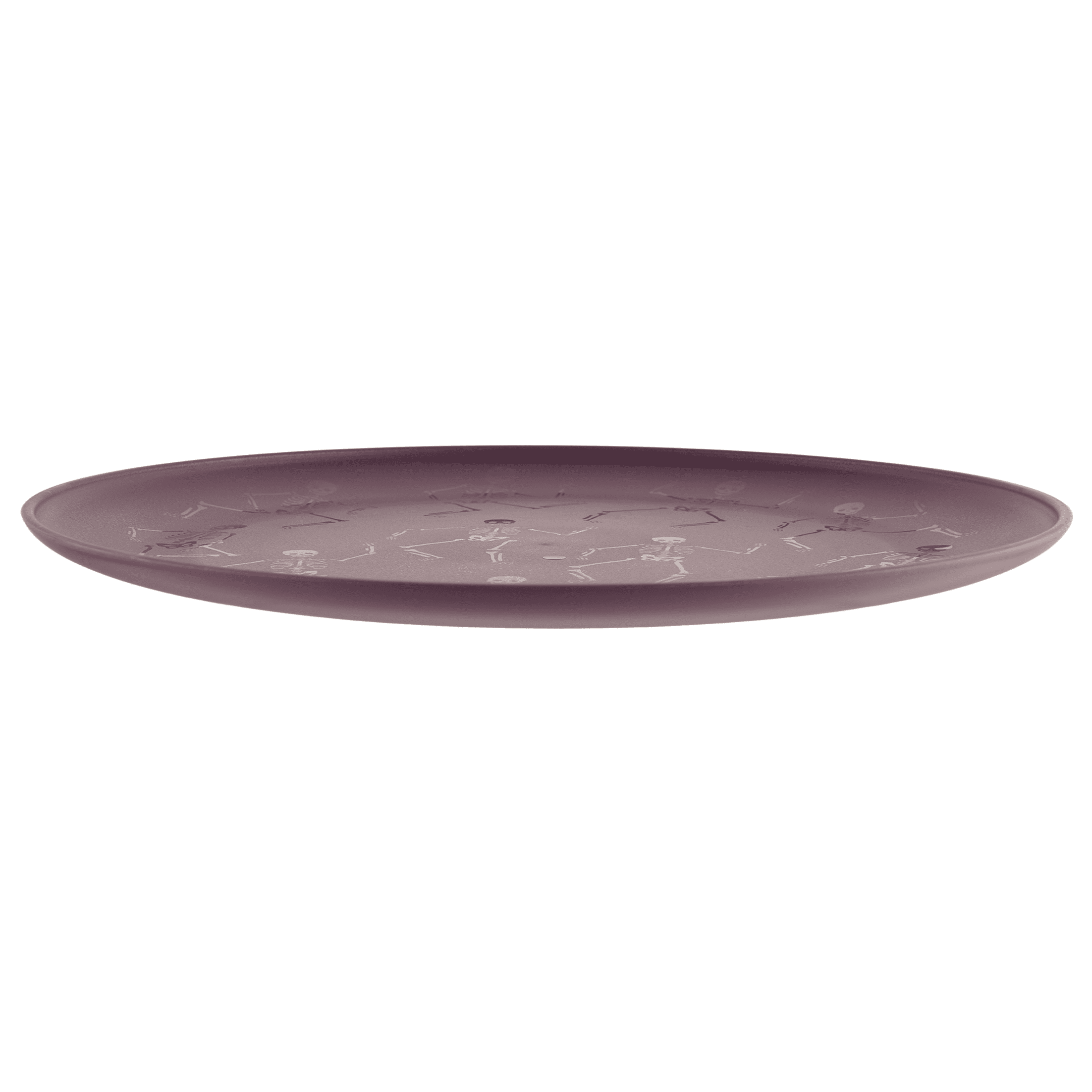 Mainstays 10.5 in Round Plastic Halloween Bats Dinner Plate, Black