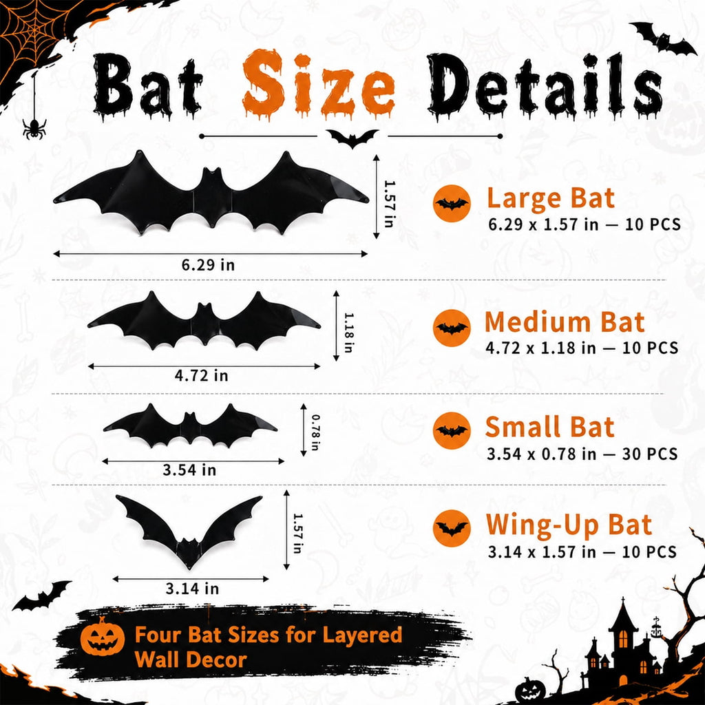 Halloween Creepy Cloth Halloween Gauz Scary Decoration with Bats Spiders Fabric Hanging Spooky Stuff for Indoor Outdoor Home Wall Haunted House Party Supplies 88Pcs Set 1