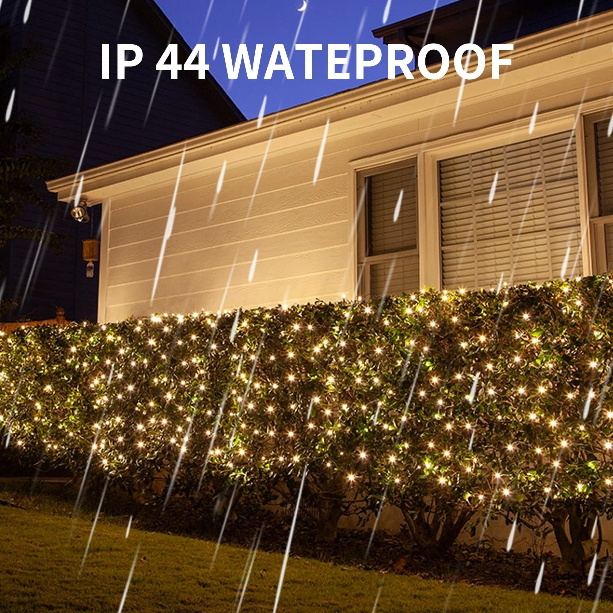 Dazzle Bright Christmas Net Lights, 360 LED 12FT x 5 FT Transparent Wire Waterproof Connectable String Lights with 8 Modes Christmas Outdoor Lights for Bushes Garden Party Holiday Decoration (Green)