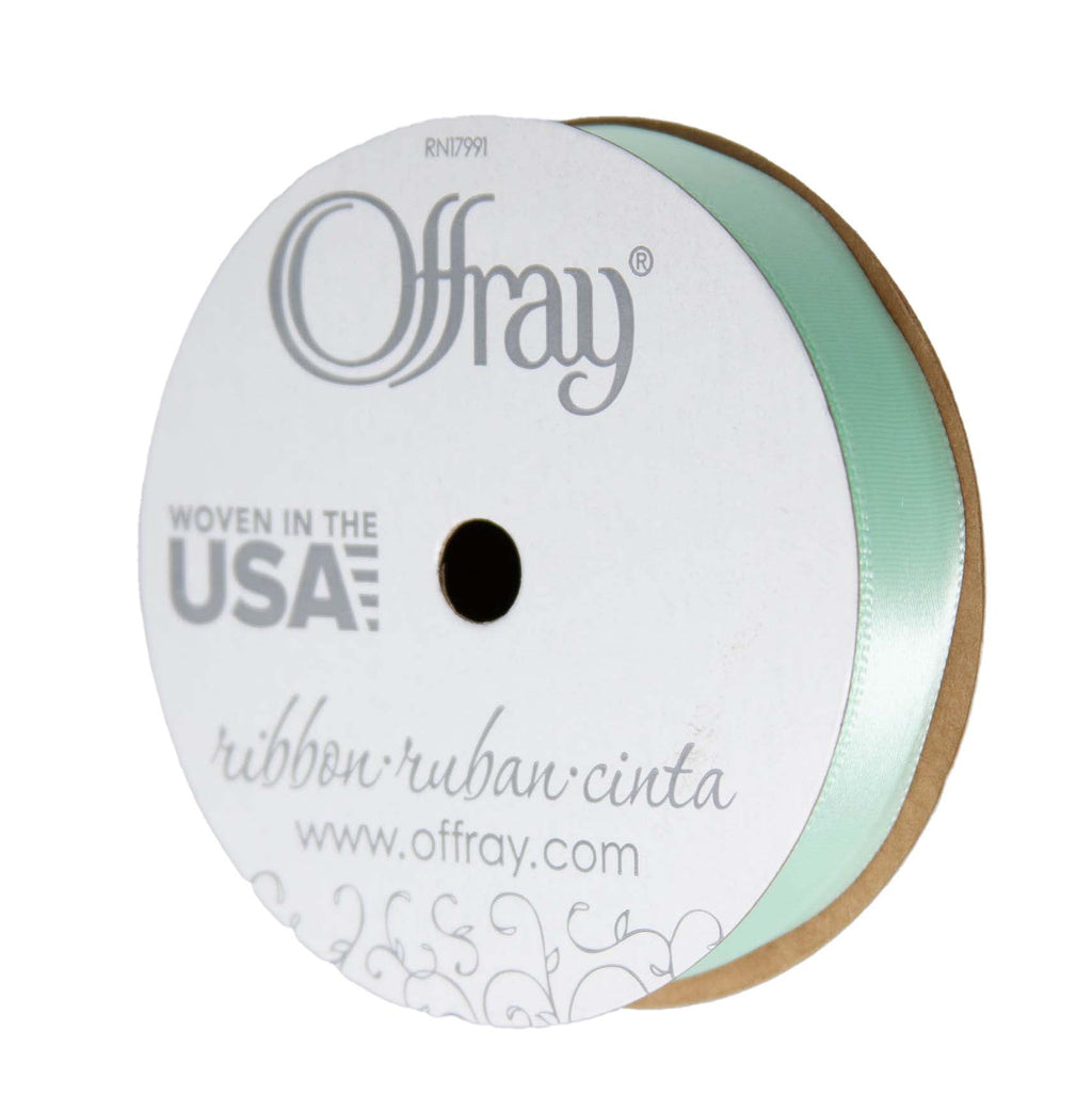(3 pack) Offray Ribbon, Forest Green 5/8 inch Single Face Satin Polyester Ribbon, 18 feet