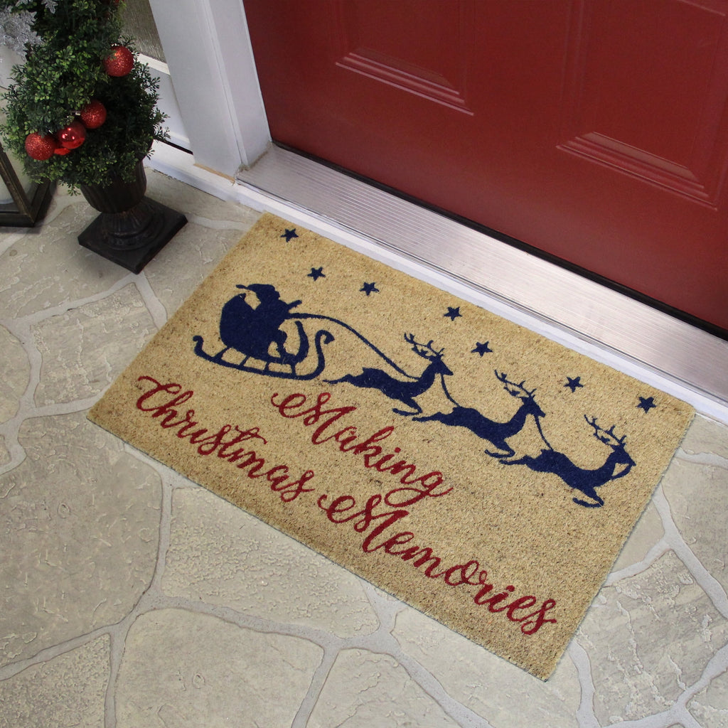 Northlight Wicked Witch Shoes Happy Halloween Coir Outdoor Doormat - 30" - Orange and Black