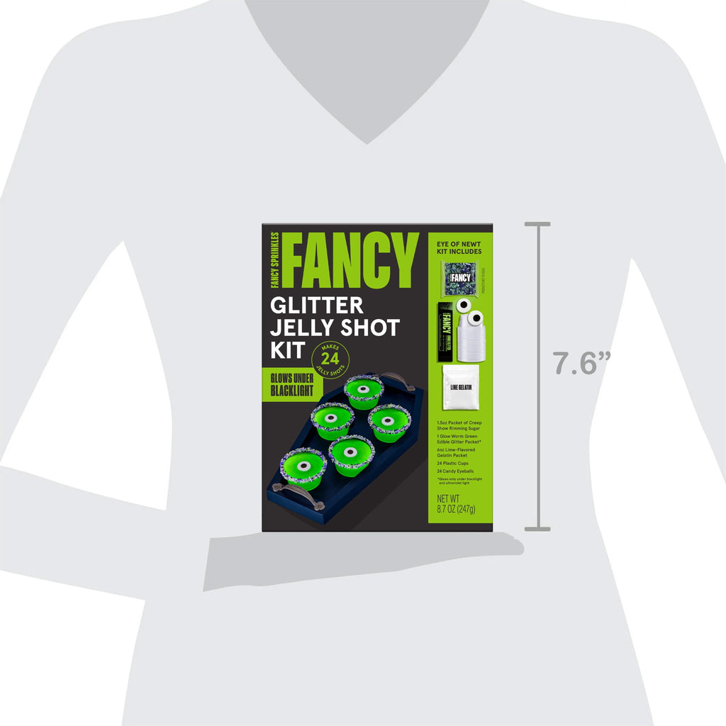 Fancy Sprinkles Eye of Newt Glitter and Glow Jelly Shot Kit, 8.7 oz